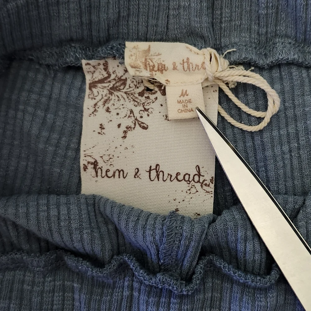 NWT Hem & Thread (Anthro.) Women's S/M Loungewear Blue